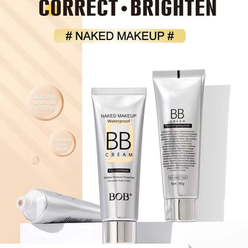 BOB Naked Makeup Waterproof Full Coverage BB Cream – 40 Gram Pack, Original Long-Lasting Formula